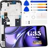 SRJTEK Schermo LCD di ricambio XT2433-5 per Motorola Moto G35, kit di riparazione digitalizzatore touch screen (nero, con cornice)