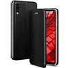 OneFlow Custodia per Cellulare Compatibile con ZTE Blade A5 2020, Custodia per Cellulare con Slot per schede,Custodia a Portafoglio in Similpelle con Bumper in Silicone, Nero