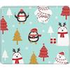 SMAZDFXX Tappetino per mouse rettangolare impermeabile con base in gomma antiscivolo e orsetto e pinguino natalizio, dimensioni 7,9 x 9,5 pollici.