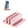 VAYDEER Supporto verticale doppio per computer portatile 4 in 1, verticale per il posizionamento verticale, compatibile con MacBook Air, MacBook Pro, iPad, tablet fino a 17,3, rosa