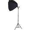 DynaSun Kit SB1009 60x60cm XL Softbox Quadrangolare Pieghevole Portatile Professionale EasyFolder con Cavalletto Stativo W803 220cm con Slitta Hot shoe per Flash