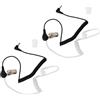 UAYESOK Tubo acustico, auricolari da 3,5 mm, per ascolto Only, 1 pin in-ear, con tappo per le orecchie, trasparente, con clip di fissaggio per Motorola Kenwood Yaesu (2 pezzi)