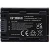 EXTENSILO batteria compatibile con Sony HDR-XR105, HDR-XR105E, HDR-UX7(E), HDR-UX3(E), HDR-UX9E, HDR-UX9 fotocamera (650mAh, 7,2V, Li-Ion)