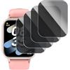 KARYLAX (4 pellicole protettive anti-spia in vetro flessibile, anti-graffio, protezione privacy privacy per smartwatch Xiaomi Redmi Watch 5 Lite (confezione da 4)