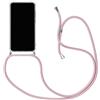Sewutoyu Custodia Collana per Cellulare Compatibile con Motorola Moto G85 5G - Cover Silicone TPU Protettiva Trasparente - Custodia indossabile per Collo - Case a Tracolla con Cordina, Rosa