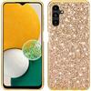 BLOTECH Cover Brillantini per Samsung A34 5G Backcover Glitter Ultra Sottile Bling Custodia in Silicone Morbido TPU Shockproof Coperture Bumper Gel Soft Custodia Lucciante per Samsung Galaxy A34 5G,Oro