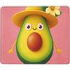 SMAZDFXX Tappetino per mouse rettangolare impermeabile con base in gomma antiscivolo e motivo avocado a cartone animato con cappello floreale, dimensioni 7 x 8,6 pollici.