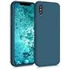 kwmobile Custodia Compatibile con Apple iPhone XS Cover - Back Case per Smartphone in Silicone TPU - Protezione Gommata - petrolio matt