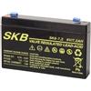 SKB BATTERIA AL PIOMBO RICARICABILE 6V 7A CON FASTON 4.8mm SKB GBC 38620605 per PEGPEREGO