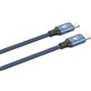 VulTech CS-NCC20BL Cavo di ricarica Type-C to Type-C in Nylon Intrecciato blu 2m 5.0A 100W, PD 5A QC 3.0, MacBook Pro/Air (M3/M4), iPad Pro/Air/Mini, iPhone 16/15 Pro/Pro Max, Samsung S24/S25 Ultra