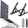 Voomy Supporto PC Portatile Alluminio 6 Livelli, Supporto per Portatile Ergonomico, Supporto per Laptop Compatibile con Portatili da 9-16, Nero