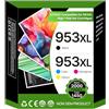 Washope 953XL - Cartuccia d'inchiostro di ricambio ad alta resa, compatibile con HP 953XL, 953 XL, Officejet Pro 7720, 7730, 7740, 8210, 8218, 8710, 8715, 8720, 8725, 8728, 8730, 8740, confezione multipla