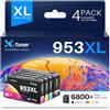 X-Toner 953XL Cartucce per stampante compatibili con HP 953 XL Multipack 953XL cartuccia per HP Officejet Pro 8710 7740 7720 8210 8720 7730 8218 8715 8718 8725 stampante(confezione da 4)