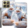 WUACYEAMING Custodia Compatibile con Motorola Edge 2026,con Slot Carte PU Pelle Portafoglio Libro Case Antiurto Bumper Motivo Magnetica Flip Protettiva Resistente Volpe