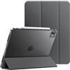 JETech Custodia per iPad Pro 11 Pollici M5/M4 2025/2024 (6a/5a Generazione), Sottile Supporto Rigido Retro Conchiglia Intelligente Cover con Auto Svegliati/Sonno (Grigio Siderale)