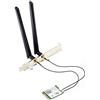 Jzoowar Kit Desktop WiFi 6E per Scheda AX210 Bluetooth 5.2 WiFi 802.11Ax 2.4Ghz / 5Ghz AX210NGW Wi-Fi 6 Adapter con Antenna