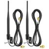 Eightwood Antenna WiFi per esterni, 6dBi Dual Band, 2,4 GHz, 5 GHz, 5,8 GHz, impermeabile, con supporto RP-SMA/SMA con cavo RG174 da 300 cm, per router, telecamera di sorveglianza IP, camper, gateway