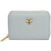 Alice Wheeler London Concertina - Portafoglio compatto con tasca portamonete con cerniera, scomparti per carte di credito e logo Honeybee - Elegante borsa per tutti i giorni - 14 x 10 x 2 cm, Uovo di