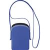 DUDU Porta Cellulare da Collo Donna in Pelle, Doppia Tasca Porta Smartphone, Tasca Porta Tessere, Tracolla Laccio Regolabile Fiordaliso