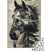 VZQWERTYU Cavallo al Galoppo Puzzle 1000 Pezzi per Adulti Carta Foresta Riflessa Rilassamento Famiglia Decorazione Attività Mentale 38x26cm/1000pcs