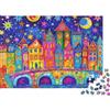 gHjKIZxCvBn Città Colorata Notte Stellata Puzzle per Adulti Puzzle 1000 Pezzi Relax Decorazione Casa Regalo 52x38cm/1000pcs