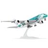 QIYUMOKE 1/300 ANA A380 Verde Turtle Design Modello di aereo in pressofusione A380-Modello di aereo (30CM) con supporto espositivo, può essere utilizzato come regalo di aereo o collezione