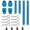 DAIHAOEE Supporti for montanti for Corpo assemblati in Metallo Scocca for Auto con Clip a R Modello di Parte for Colonna di Fissaggio for RC Tamiya TT02 TT-02 Parti di aggiornamento(Blauw)
