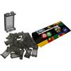 CMC imports 10 o 15 pannelli a morsetto, pannelli da parete, pannelli per finestre, rivestimento per edificio città, 60581/87544, diversi colori e dimensioni (nero trasparente/nero trasparente, 15 pezzi 1 x 2 x 3