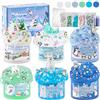 LAWOHO 6 confezioni Kit di slime di neve - slime di nuvole, burro, trasparente e acqua, per bambini, Compleanno Halloween Natale