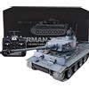 SpedUpX 1/16 Scala tedesca Tiger I RC Tank 3818, Heng Long 7.0 RTR 2.4GHz Telecomando Serbatoio militare con torretta rotante a 340°, fumo, suono, luce, tiro BB e combattimento a infrarossi (versione