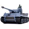 SpedUpX 1/16 Scala tedesca Tiger I RC Tank 3818, Heng Long 7.0 RTR 2.4GHz Telecomando Serbatoio militare con torretta rotante a 340°, fumo, suono, luce, tiro BB e combattimento a infrarossi (versione