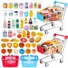 YAJIMAOY Cibo e Bevande Miniatura Cibo in Miniatura per Bambole, Mini Bevanda Alimentare, Alimenti in Miniatura, Mini Cibo Set, Cestino Della Spesa Carrello Soldi Finti Euro, Accessori da Cucina in Miniatura