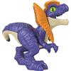 Imaginext Jurassic World, Dilophsaurus, statuetta articolata a forma di dinosauro, 7 cm