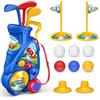 Naxudcoo Set da golf per bambini dai 3 ai 5 anni, giocattolo per mini golf con 6 palline, 3 mazze da golf, giocattolo per interni ed esterni dai 3 anni in su, regalo per ragazzi e ragazze