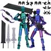 PKKP T13 Action Figure, T13 Action Figures già montato, stampa 3D di personaggi mobili con più giunti, action figure robot, regali decorazioni per desktop (2 pcs-d)
