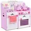 COSTWAY Giocattolo da Cucina per Bambini, Giocattolo Cucina a Tema Fragole, 63 x 30 x 60 cm
