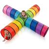 NUBUNI Tunnel XXL per Bambini: Set di 4 Tende Psicomotricità, Tubo Gioco per Natale