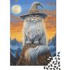 UVTMWVTCUSIQ Gatto mago montagna fantastica Puzzle 1000 Pezzi Puzzle per Adulti paesaggio notturno relax concentrazione famiglia decorazione regalo 70x50cm/1000pcs