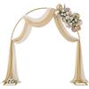 Relaxdays Arco per Palloncini, Metallo, Matrimonio, Compleanno, Fidanzamento, A x L: 230x230 cm, Fiori, Oro