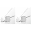 York Scopino per WC Spazzolato Scovolino WC Porta scopino rotondo in plastica Set Di Scopini per WC Protezione Antischizzo Scopettino Bagno Durevole e Igienico Colore Blanc 35 x 11 cm