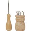 Efco, Caterinetta a 6 Ganci, 2 Parti, allo Stato Grezzo, Marrone, 34 x 50 mm, Diametro del Foro 15 mm