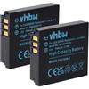 vhbw 2x batteria compatibile con Leica D-Lux 3, 2 fotocamera (750mAh, 3,6V, Li-Ion)