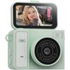 Oxxggkao Fotocamera a pellicola con video e messa a fuoco automatica 1080p per fotografia principianti e studenti vecchia fotocamera digitale