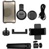 Generic Kit di luci fotografiche per tatuaggi, luce LED ricaricabile con obiettivo polarizzatore CPL da 52 mm, supporto verticale e treppiede per smartphone, illuminazione portatile per studio fotografico, 15
