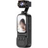 Getdoublerich Videocamera 2K Vlogging con stabilizzazione intelligente, Action Cam portatile con schermo da 2 pollici, registratore video tascabile girevole a 270°, per viaggi e sport