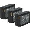 vhbw 3x batteria compatibile con Samsung NX1010, NX2020, NX200, NX2030, NX300, NX2000, NX300M, NX1000, NX210 fotocamera (800mAh, 7,4V, Li-Ion)