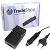 Trade-Shop Caricabatterie con adattatore per auto per Nikon D100 D50 D70 D100 SLR D70s D300s D-100 D-50 D-70 D-100 SLR D-70s D-300s EN-EL3 EN-EL3e EN-EL-3e ENEL3 ENEL3 ENEL3 e ENEL-3 ENEL-3e