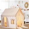 YUCHKEJ Tenda per Bambini, Tenda Casetta da Gioco con Finestre, Interni Tenda da Gioc...