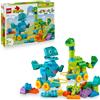 LEGO DUPLO Dinosauri su Ruote 3 in 1 Gioco Educativo per Bambini e Bambine d...