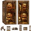 Euakee Kit Diy Book Nook, Collezione Di Libri Vintage, Puzzle In Legno In Miniatura ...